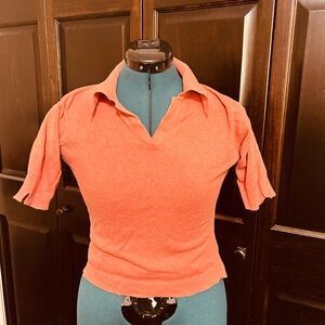 Margaret Howell Coral V-Neck Top